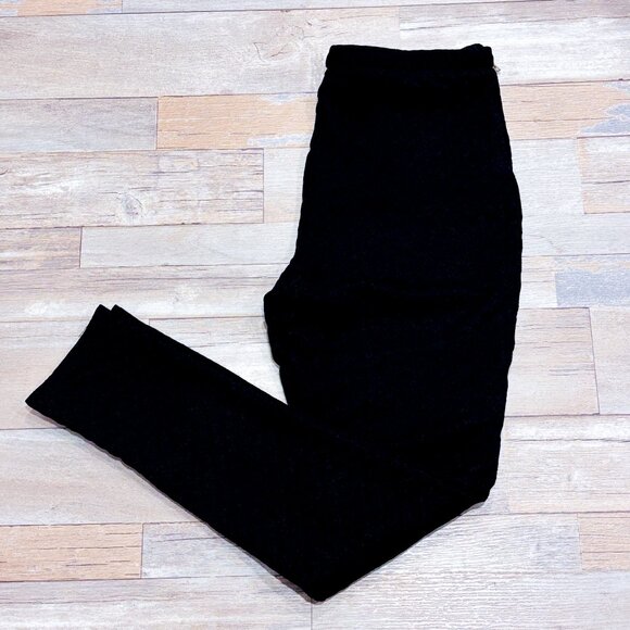 SUZY SHIER Black Textured Velvet Diamond Skinny Pants | Large * - Picture 5 of 8